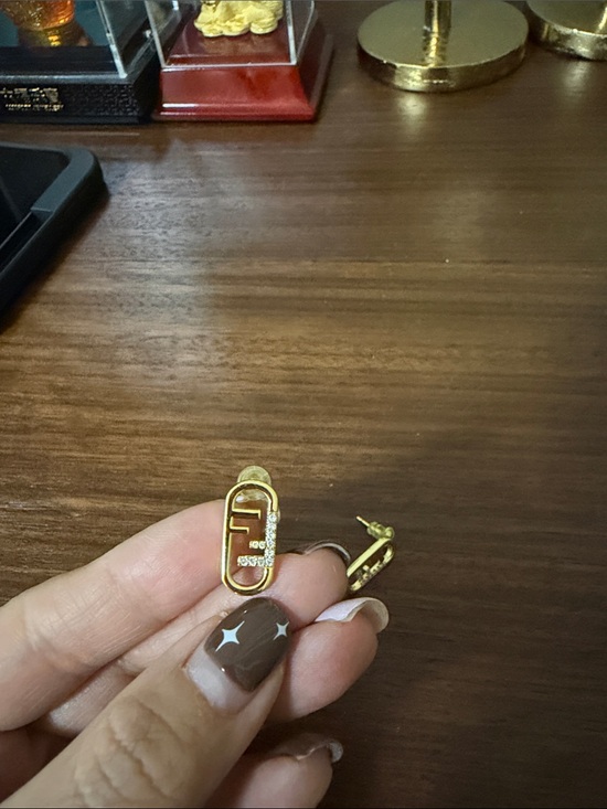 Accessories - Gold Tone Women's Clip-On Earrings with Crystal Accents